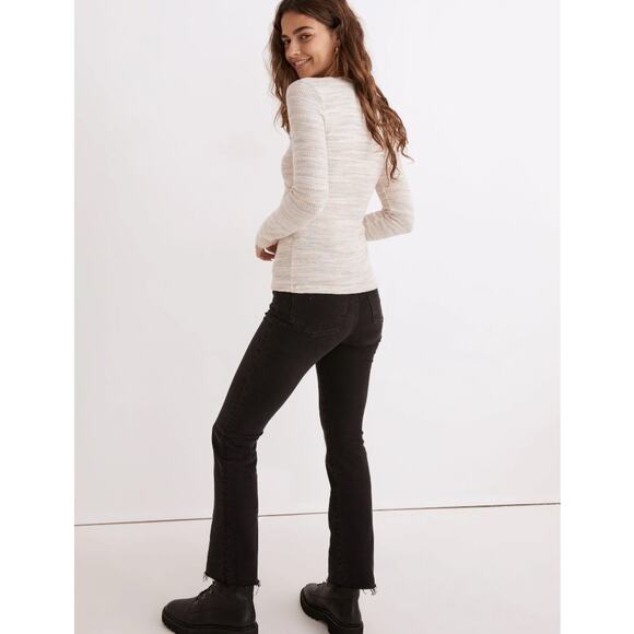 Madewell Space Dye Soft Rainbow Faux Wrap Sweater Top Small - Picture 6 of 6